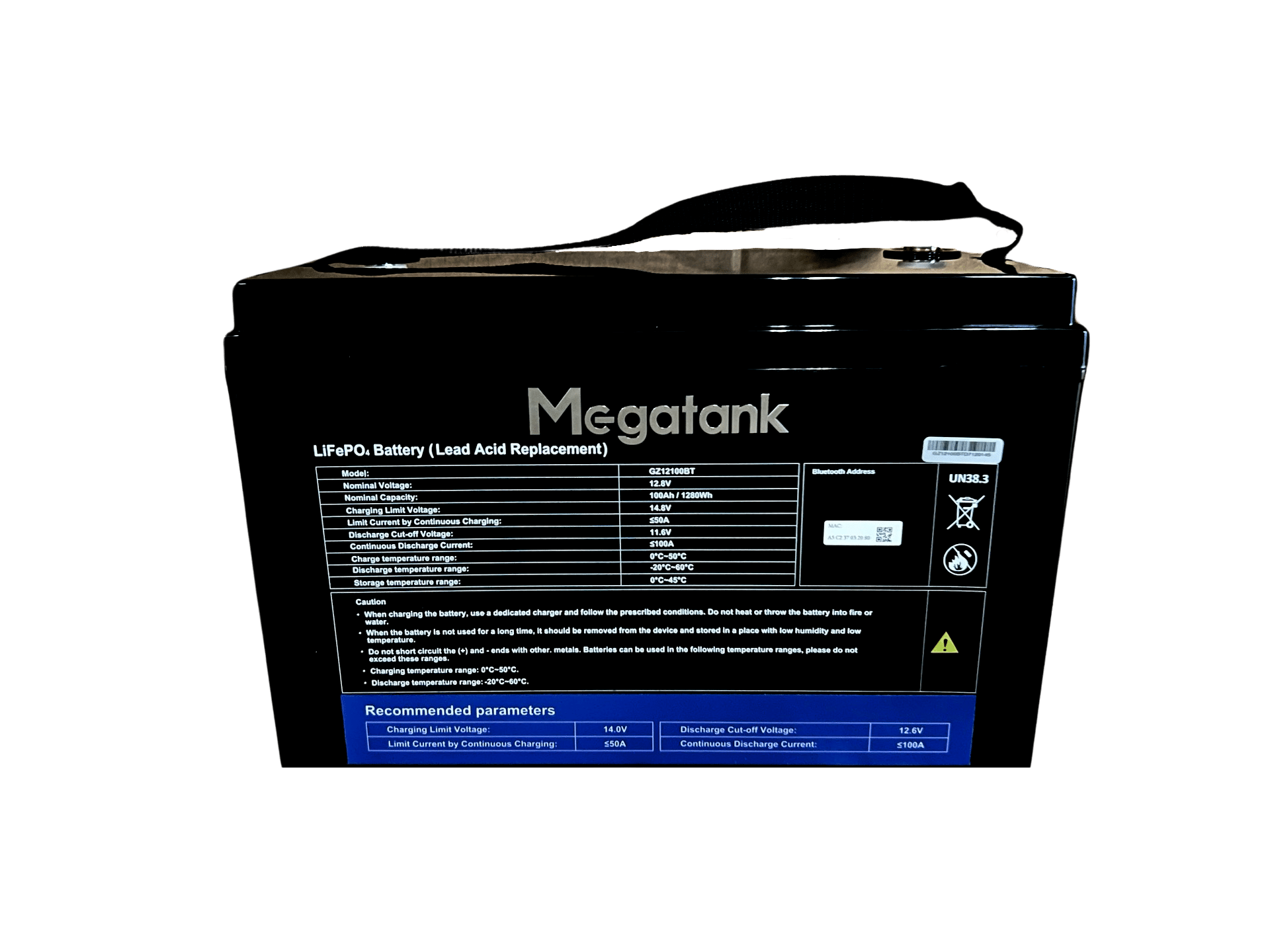 LiFePo4 акумулятор 12В 100А*год (1200 Вт*год) для UPS / ДБЖ, батарея LiFePo4 Megatank 12V 100Ah